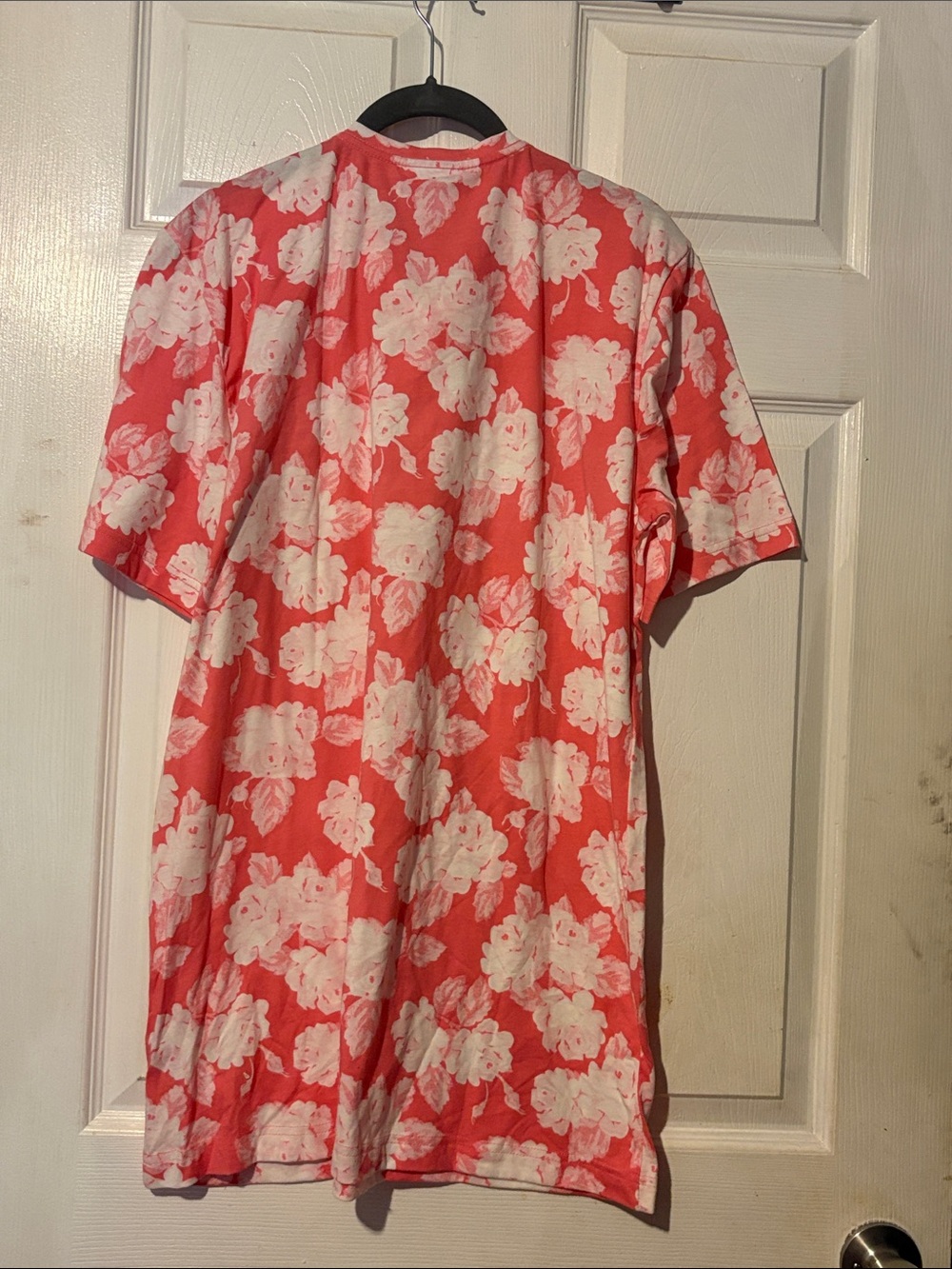 LuLaRoe Devin Pinky Coral with Off White Floral Print - Picture 2 of 2